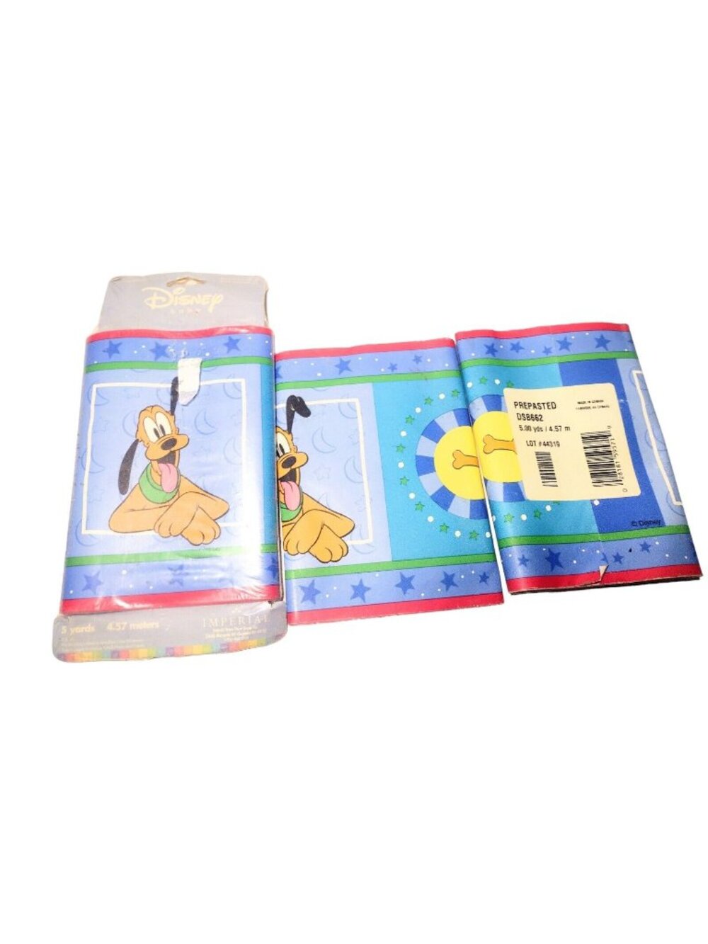 Vintage 2 Disney Baby Pluto Imperial Wallpaper Border Prepasted 15 Yards